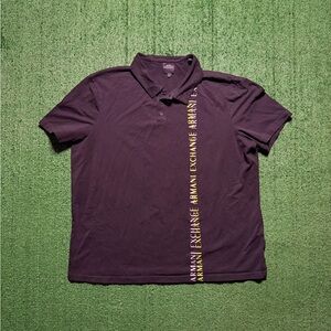 Armani Exchange Black Polo Shirt